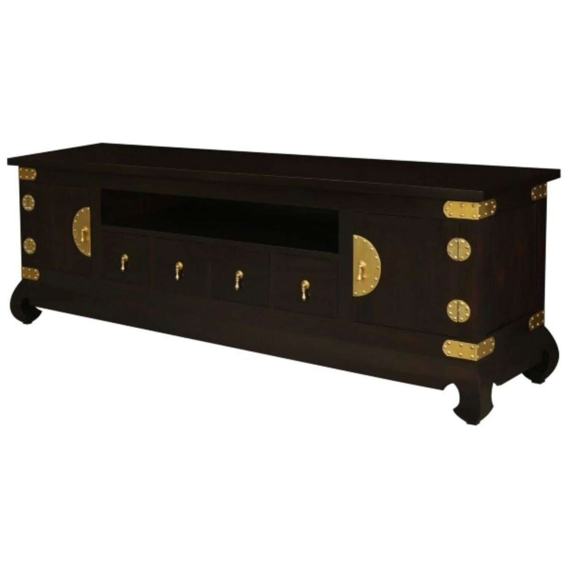 Hiroko TV / Entertainment Unit 190cm in Chocolate - Chocolate Wood