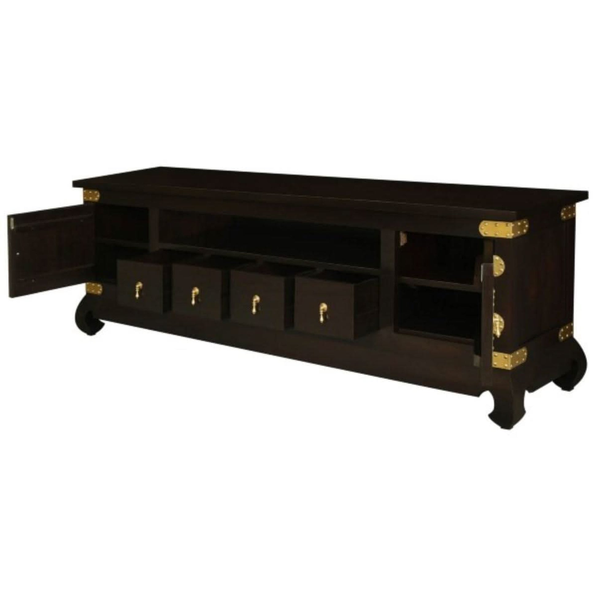 Hiroko TV / Entertainment Unit 190cm in Chocolate - Chocolate Wood