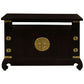 Hiroko Solid Mahogany Chinese Style TV Unit 97cm in Chocolate - Chocolate Wood