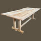 HOBART RECYCLED ELM TRESTLE DINING TABLE 240CM - MyChocolateWood