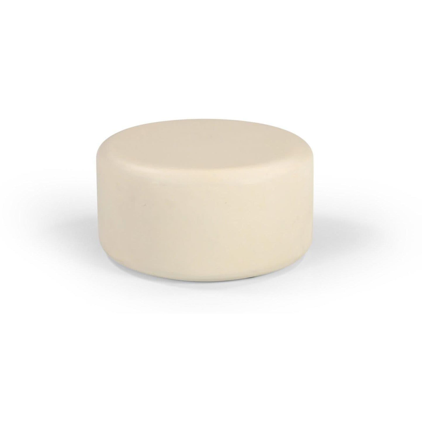 HORIZON 50CM ROUND END/SIDE TABLE IN CREAM CONCRETE FINISH
