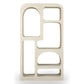 HORIZON MANGO WOOD HIGH BOOKCASE IN CREAM CONCRETE FINISH - MyChocolateWood