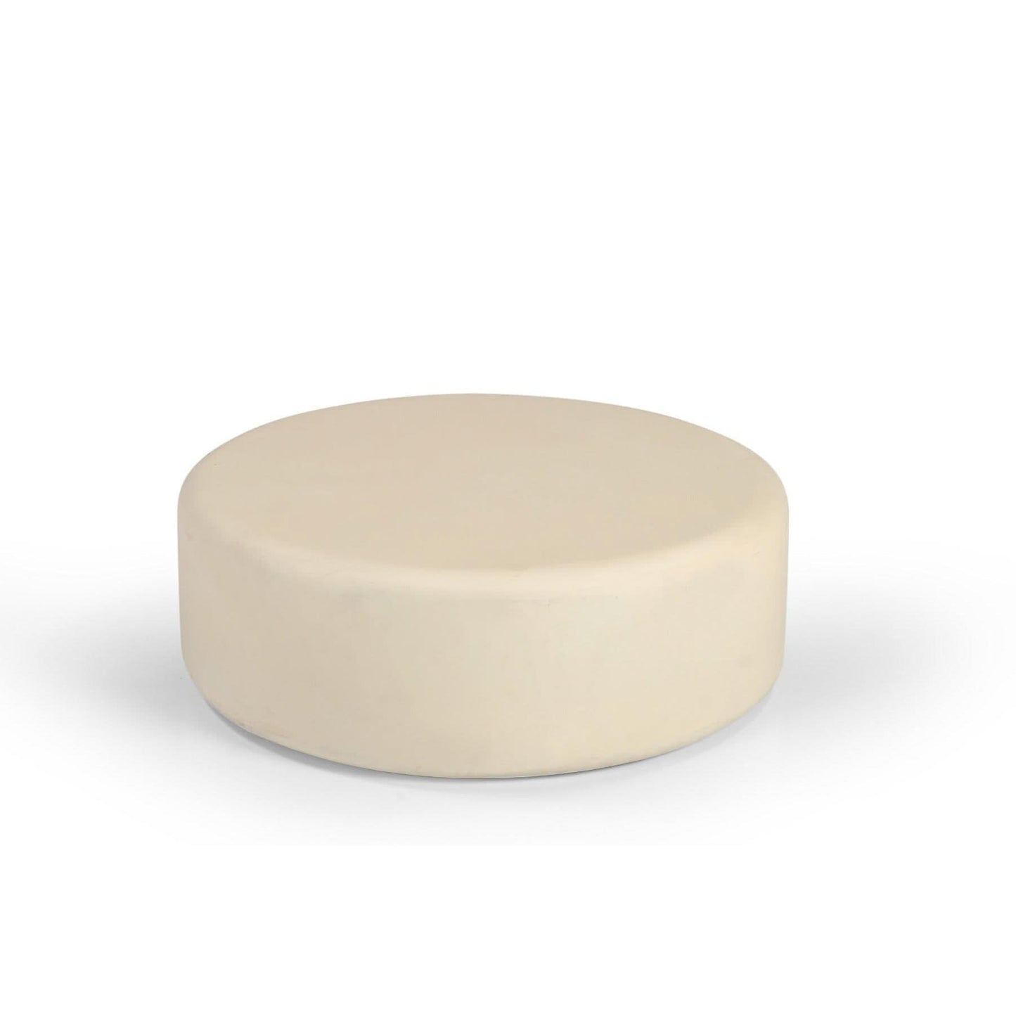 HORIZON ROUND COFFEE TABLE IN CREAM CONCRETE FINISH - MyChocolateWood