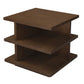 Hudson Solid Mindi Timber Square Side Table / Lamp Table in Walnut - Chocolate Wood