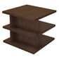 Hudson Solid Mindi Timber Square Side Table / Lamp Table in Walnut - Chocolate Wood