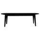 Huntley Oak Oval Dining Bench 130cm in Black - Chocolate Wood