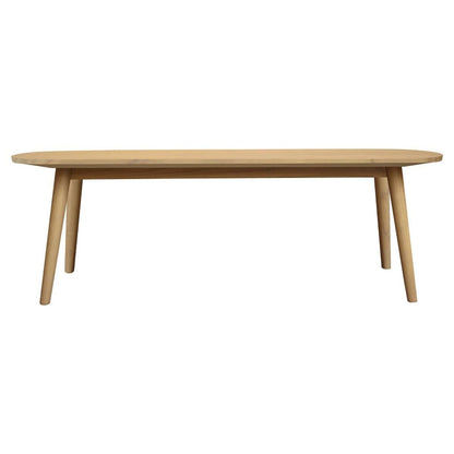 HUNTLEY OVAL DINING BENCH OAK TIMBER 130CM NATURAL