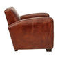 HUXLEY CLUB AGED LEATHER ARMCHAIR IN VINTAGE BROWN- BOLD BRASS STUD DETAILING