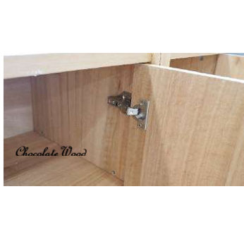 IBARRA SOLID & VENEER BLUE GUM TIMBER 4-DOOR BUFFET SIDEBOARD NATURAL - MyChocolateWood