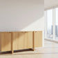 IBARRA SOLID & VENEER BLUE GUM TIMBER 4-DOOR BUFFET SIDEBOARD NATURAL - MyChocolateWood