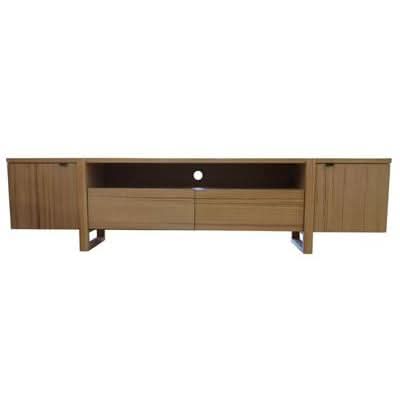 IBARRA SOLID & VENEER BLUE GUM TIMBER  ETU TELEVISION UNIT 2 DOORS 2 DRAWERS NATURAL - MyChocolateWood