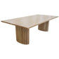 IBARRA SOLID & VENEER BLUE GUM TIMBER  RECTANGULAR DINING TABLE NATURAL 210CM - MyChocolateWood