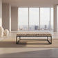 Iberia Driftwood and Stainless Steel Coffee Table 120CM - MyChocolateWood