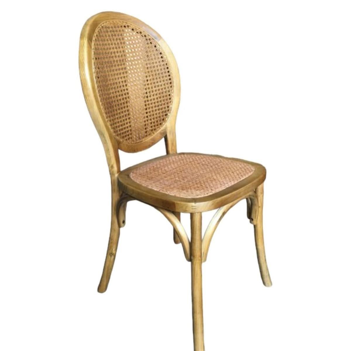 ISLANDER RECYCLED ELM TIMBER DINING CHAIR OPEN RATTAN WEAVE NATURAL 44X55X95(H) CM - MyChocolateWood