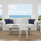 ISLANDER RECYCLED ELM TIMBER DINING CHAIR OPEN RATTAN WEAVE WHITE 44X55X95(H) CM - MyChocolateWood