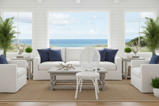 ISLANDER RECYCLED ELM TIMBER DINING CHAIR OPEN RATTAN WEAVE WHITE 44X55X95(H) CM - MyChocolateWood