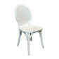 Islander Recycled Elm Dining Chair in White - Chocolate Wood