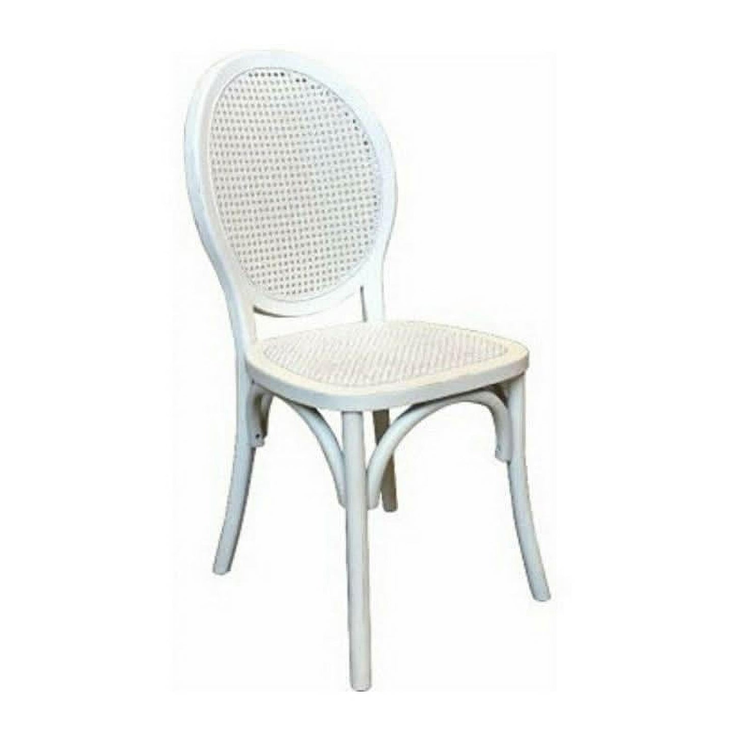 Islander Recycled Elm Dining Chair in White - Chocolate Wood
