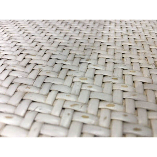 ISLANDER RECYCLED ELM TIMBER DINING CHAIR OPEN RATTAN WEAVE WHITE 44X55X95(H) CM - MyChocolateWood