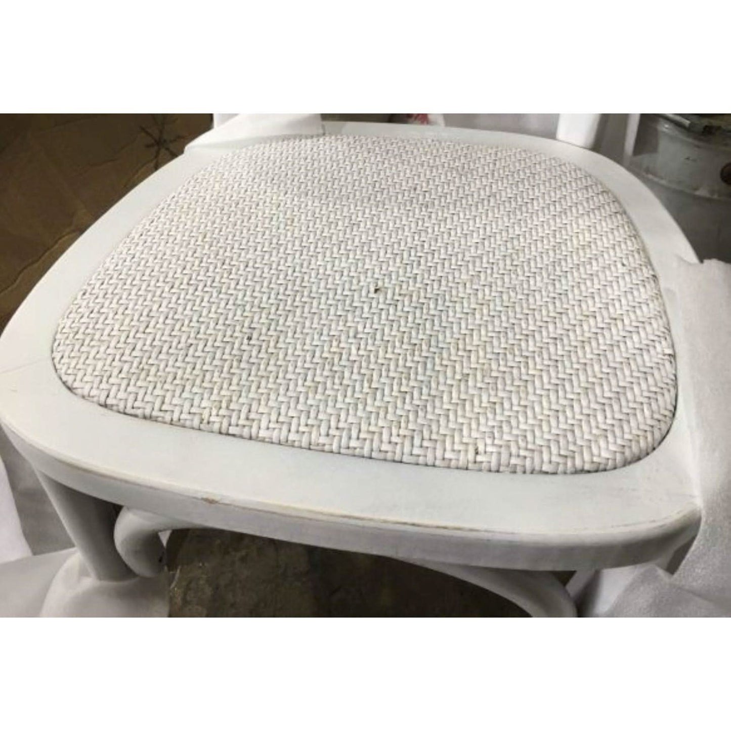 ISLANDER RECYCLED ELM TIMBER DINING CHAIR OPEN RATTAN WEAVE WHITE 44X55X95(H) CM - MyChocolateWood