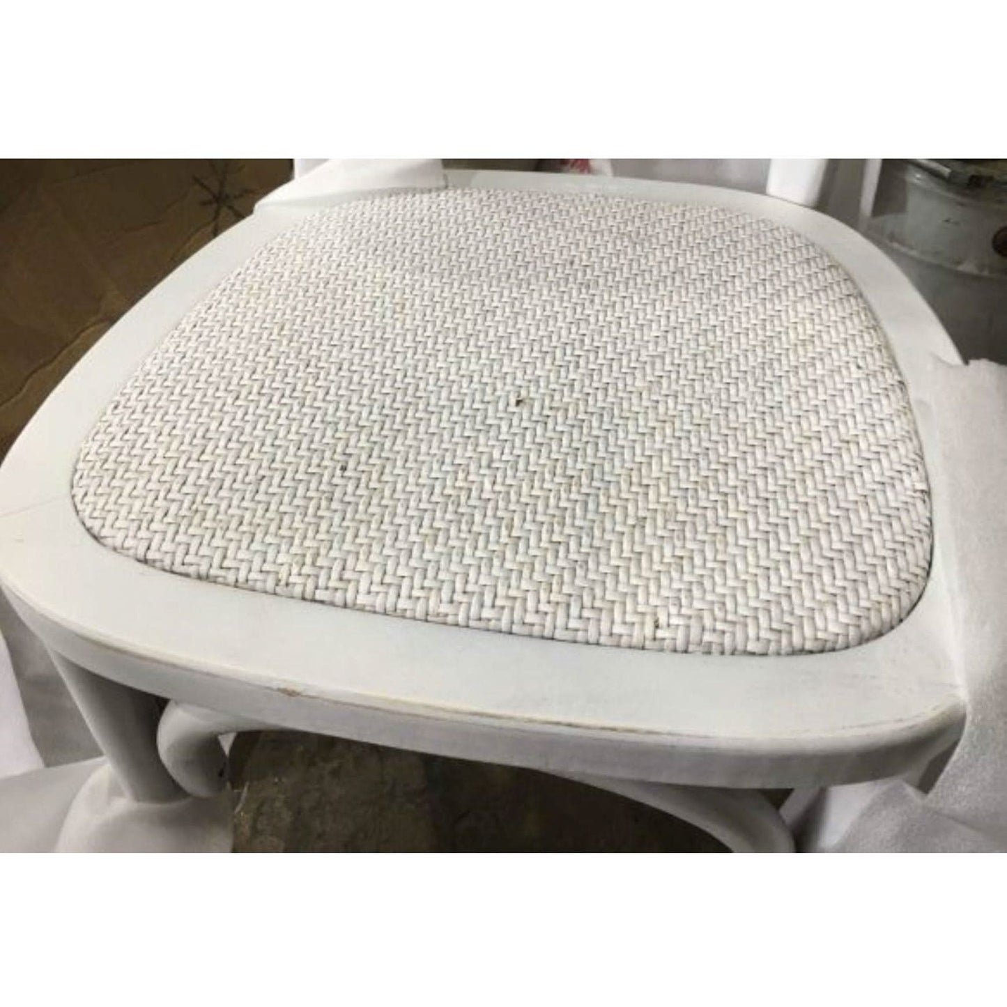 Islander Recycled Elm Dining Chair in White - Chocolate Wood