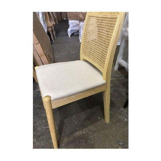 JAMAICA CONTEMPORARY DINING CHAIR OPEN WEAE RATTAN IN NATURAL