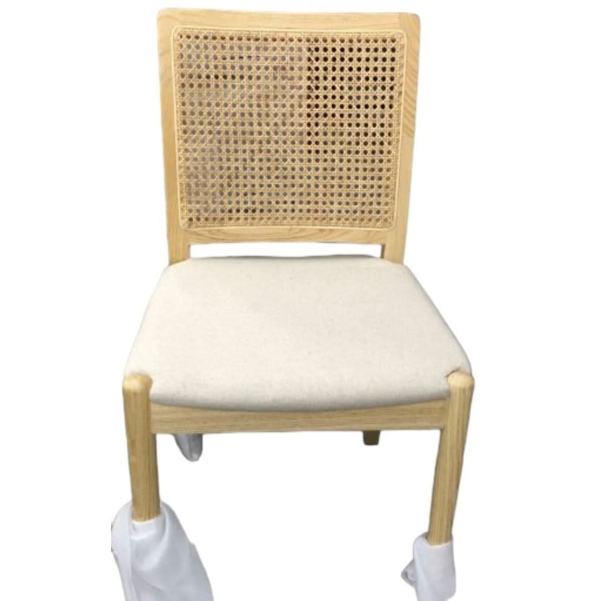 JAMAICA CONTEMPORARY DINING CHAIR OPEN WEAE RATTAN IN NATURAL - MyChocolateWood