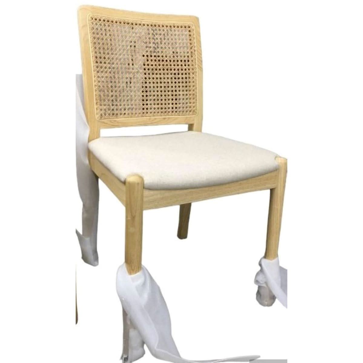 JAMAICA CONTEMPORARY DINING CHAIR OPEN WEAE RATTAN IN NATURAL - MyChocolateWood