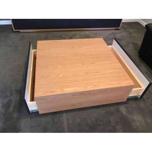 JANNA SOLID AMERICAN OAK COFFEE TABLE MADE TO ORDER - MyChocolateWood