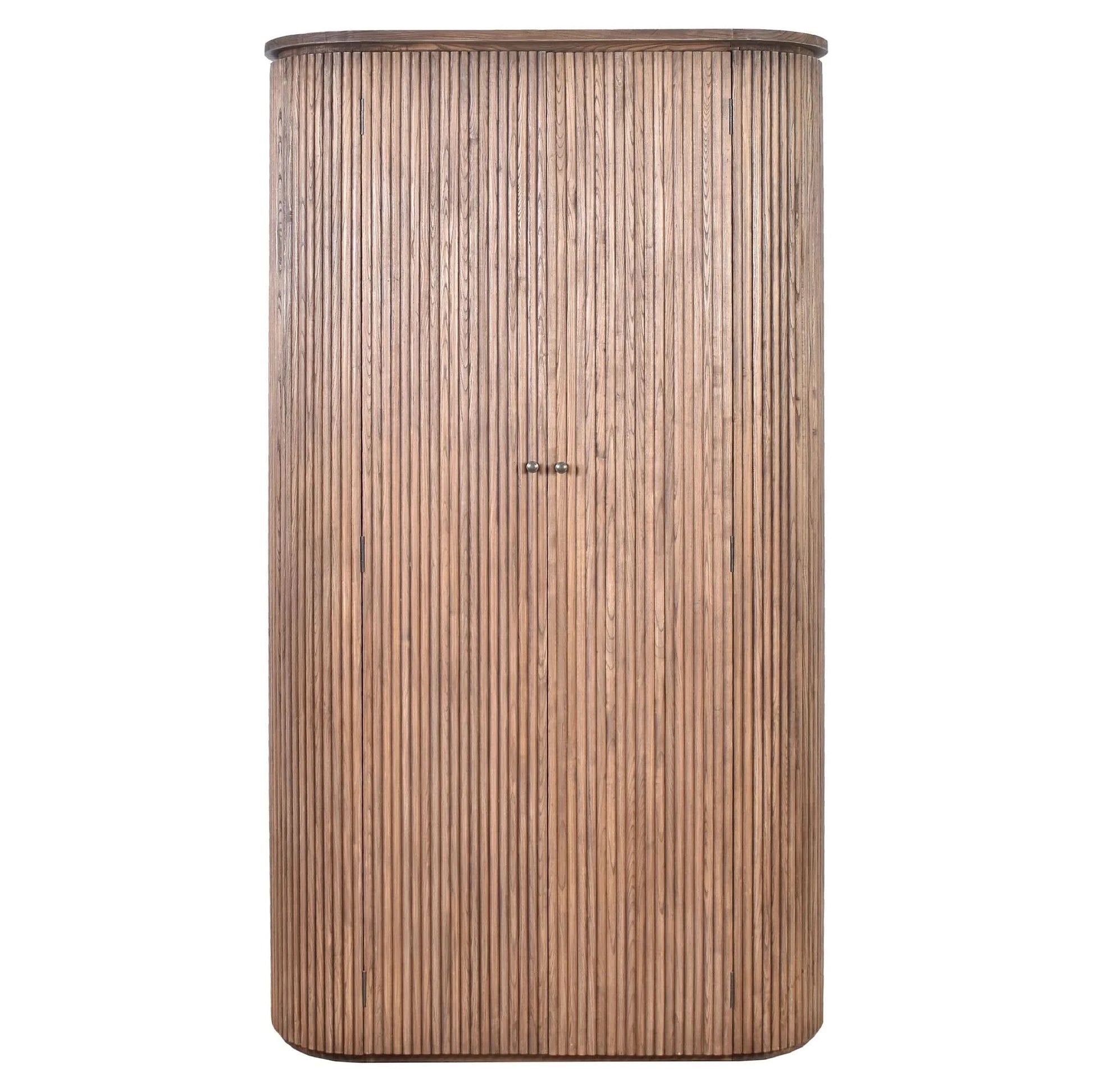JARVIS SLATTED OLD ELM CABINET/LARGE CUPBOARD NATURAL - MyChocolateWood