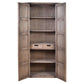 JARVIS SLATTED OLD ELM CABINET/LARGE CUPBOARD NATURAL - MyChocolateWood