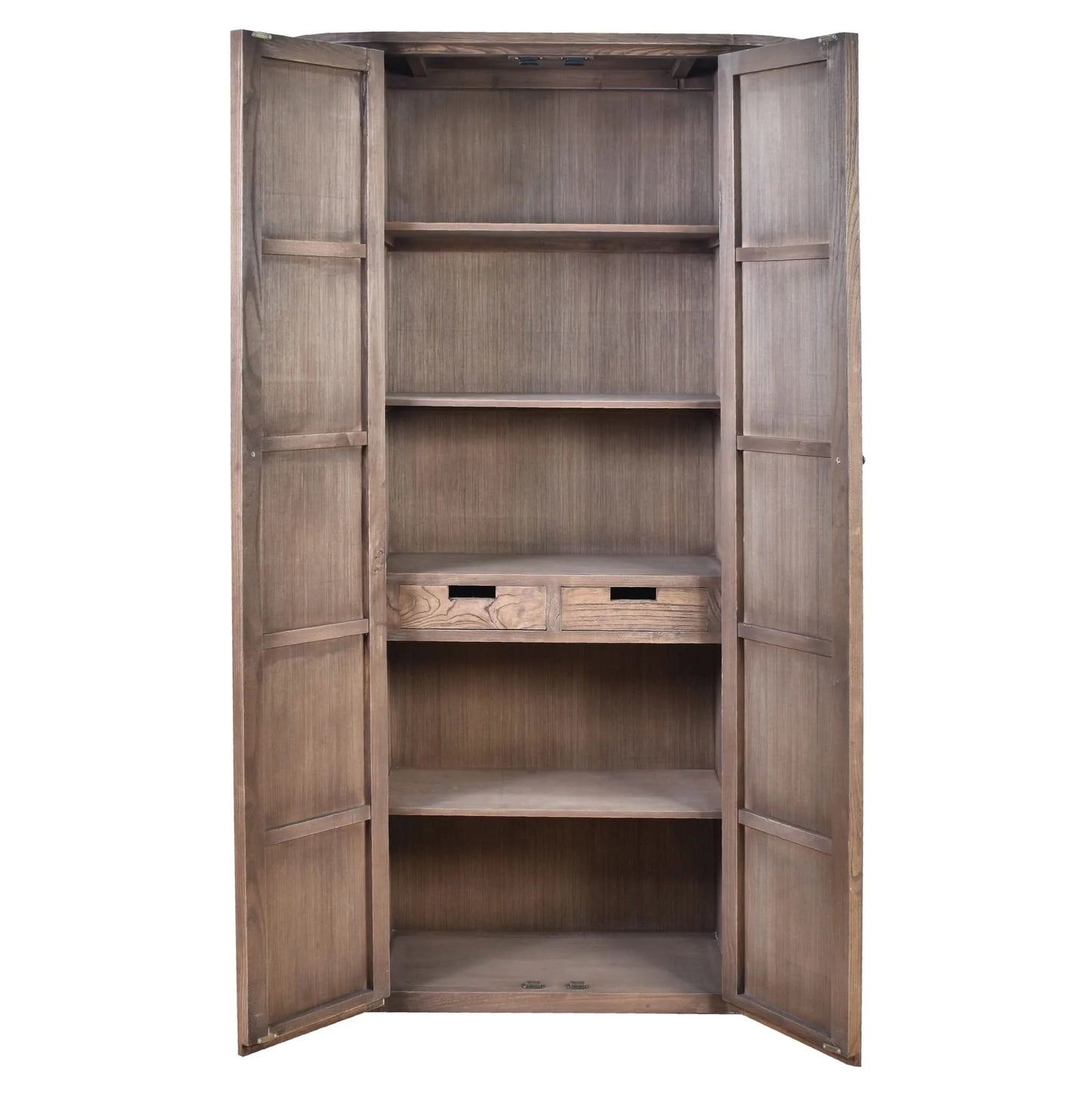 JARVIS SLATTED OLD ELM CABINET/LARGE CUPBOARD NATURAL - MyChocolateWood