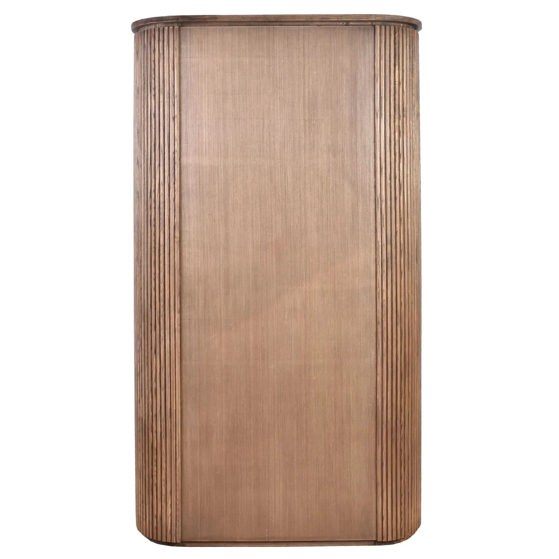 JARVIS SLATTED OLD ELM CABINET/LARGE CUPBOARD NATURAL - MyChocolateWood