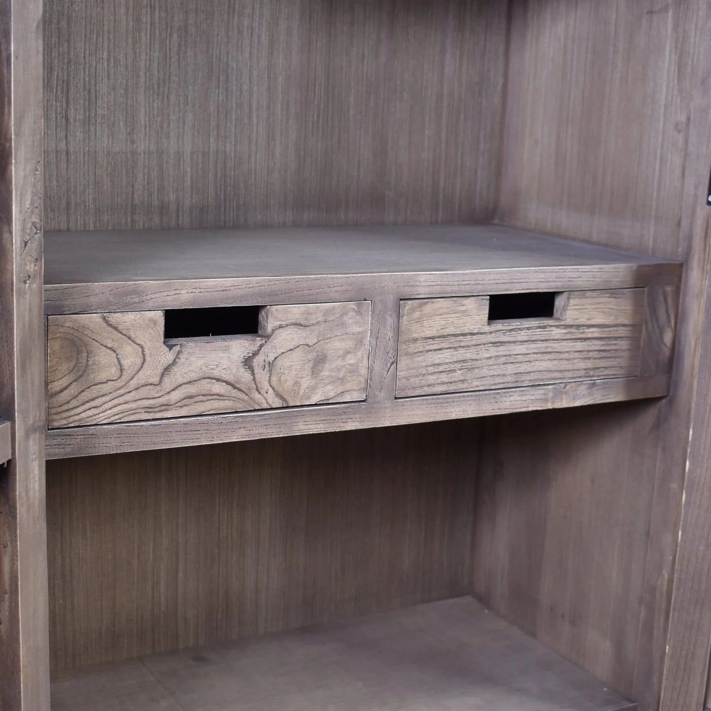 JARVIS SLATTED OLD ELM CABINET/LARGE CUPBOARD NATURAL - MyChocolateWood
