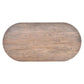Natural old elm coffee table with slatted design by MyChocolateWood, featuring a rustic, handcrafted appearance.