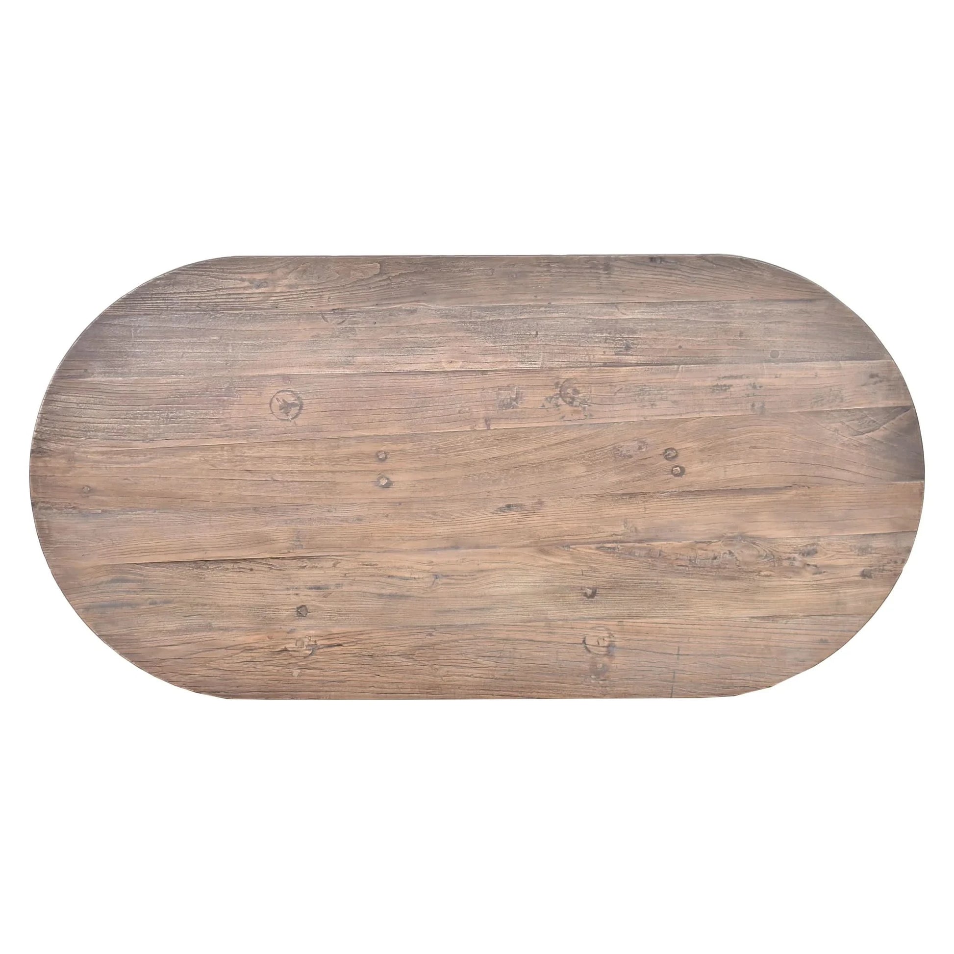 Natural old elm coffee table with slatted design by MyChocolateWood, featuring a rustic, handcrafted appearance.