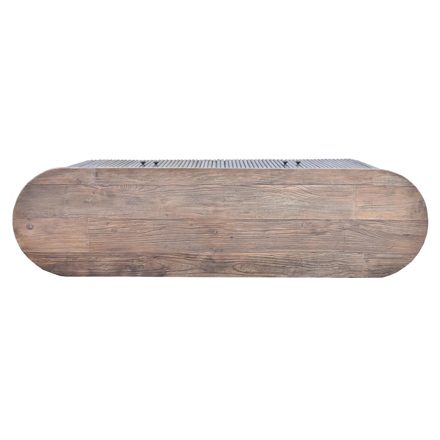 Jarvis slatted old elm sideboard by MyChocolateWood featuring natural wood finish and modern design for living or dining room.