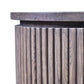 MyChocolateWood Jarvis slatted old elm sideboard with natural finish, featuring a modern buffet design with slatted detailing.