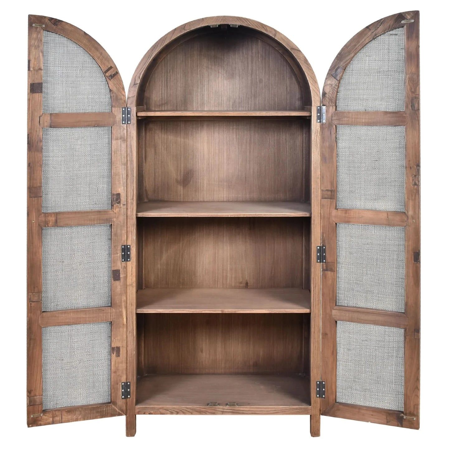 JASPA ARCHED OLD ELM CABINET STORAGE CABINET CUPBOARD - MyChocolateWood