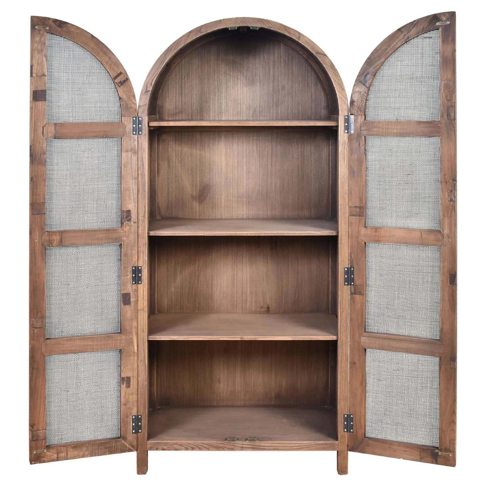 JASPA ARCHED OLD ELM CABINET STORAGE CABINET CUPBOARD - MyChocolateWood