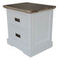 CASSIE ACACIA WOOD 2-DRAWER BEDSIDE TABLE - MyChocolateWood
