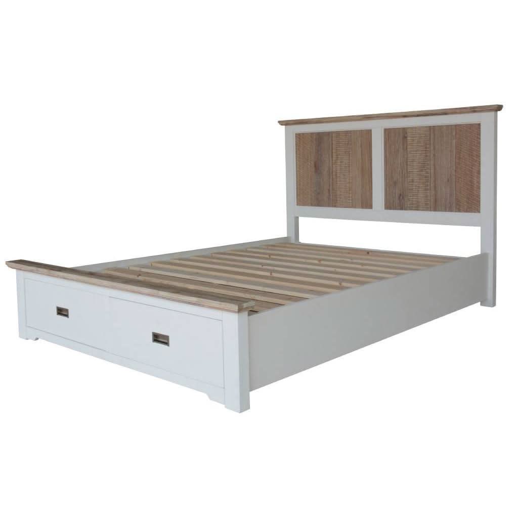 CASSIE ACACIA WOOD KING SIZE BED + TALLBOY + 2 X BEDSIDE TABLES PACKAGE DEAL - MyChocolateWood