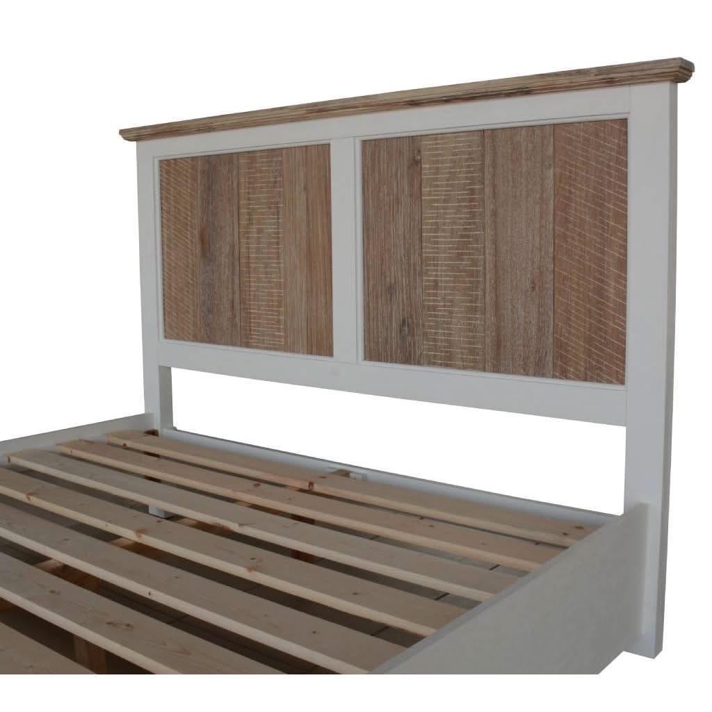 CASSIE ACACIA WOOD KING SIZE BED + TALLBOY + 2 X BEDSIDE TABLES PACKAGE DEAL - MyChocolateWood