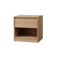 JAXX SOLID MESSMATE & BLUE GUM VENEER 1-DRAWER/1-NICHE BEDSIDE TABLE NATURAL - MyChocolateWood