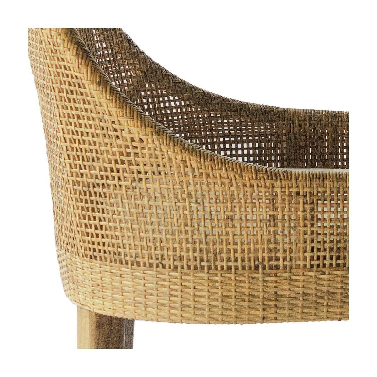 Jenalli Hamptons Rattan Counter Stool in Mango Teak - Chocolate Wood