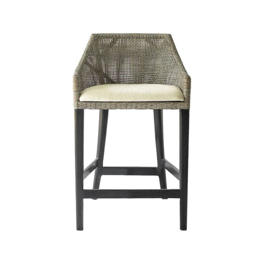 JENALLI HAMPTONS RATTAN COUNTER STOOL IN SMOKED GREYWASH - MyChocolateWood