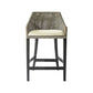 Jenalli Hamptons Rattan Counter Stool in Smoked Greywash - Chocolate Wood