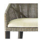 Jenalli Hamptons Rattan Counter Stool in Smoked Greywash - Chocolate Wood