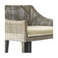 Jenalli Hamptons Rattan Counter Stool in Smoked Greywash - Chocolate Wood
