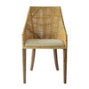 JENALLI HAMPTONS RATTAN DINING CHAIR/ LOUNGE CHAIR IN NATURAL